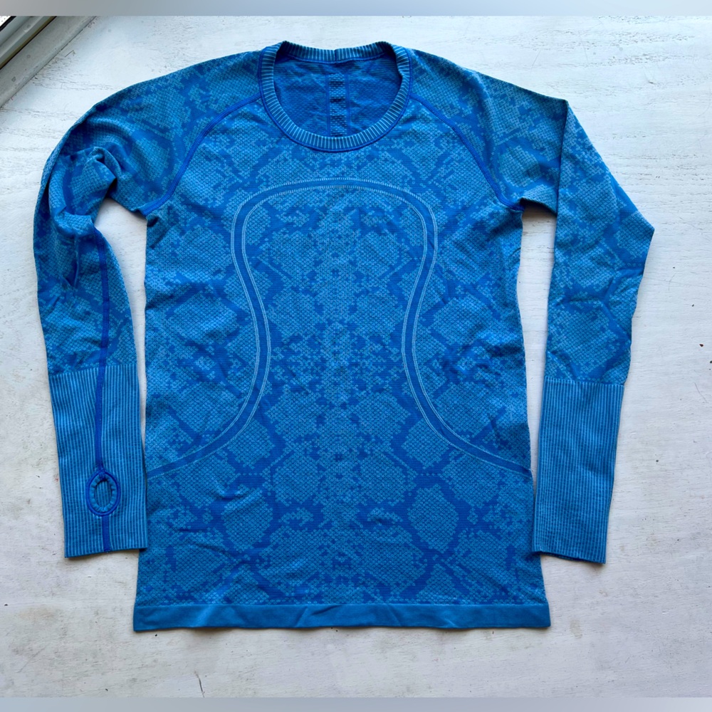 Lululemon Swiftly Tech Python Print Long Sleeve S… - image 1